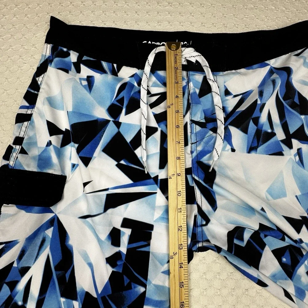 Carbon Board Shorts Mens‎ 36 Abstract Drawstring Pockets Beach Swim Nautical
